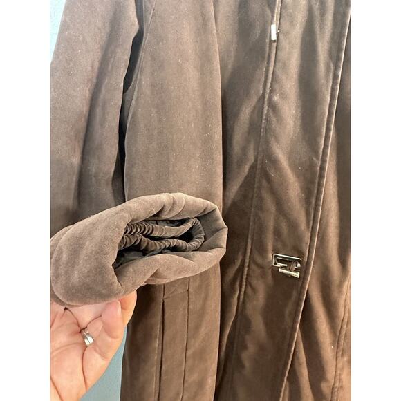 Fleet Street Womens Large Brown Hooded Heavy Jacket - Read - Picture 2 of 10